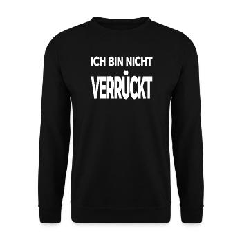 Crazy - Unisex Sweatshirt - black - Front - Alina (178cm) & Michal (187cm)