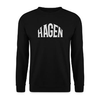 Hägen - Unisex Sweatshirt - black - Front - Alina (178cm) & Michal (187cm)