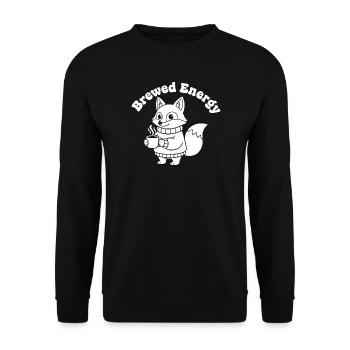 KaffeeFuchs Pullover Motiv - Unisex Pullover - Schwarz - Vorne - Alina (178cm) & Michal (187cm)