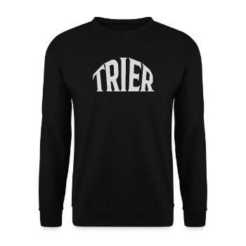 Trier - Unisex Sweatshirt - black - Front - Alina (178cm) & Michal (187cm)