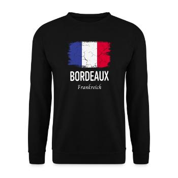 Bordeaux - Unisex Pullover - Schwarz - Vorne - Alina (178cm) & Michal (187cm)