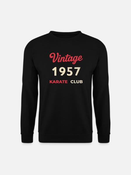 Vintage 1957 – Karate Club Retro Geburtsjahr - Unisex Pullover - Schwarz