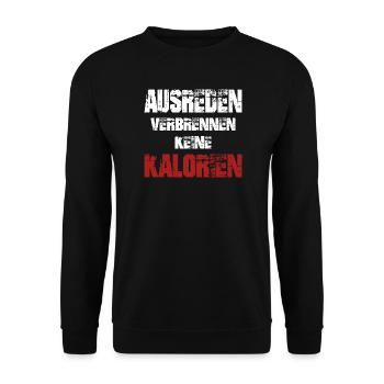 Joggen Geschenk Jogger Laufsport Sport Fitness - Unisex Pullover - Schwarz - Vorne - Alina (178cm) & Michal (187cm)