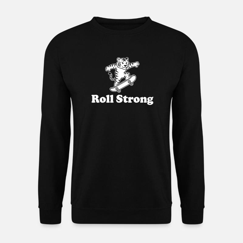 Tiger Skateboard Roll Strong - Unisex Pullover - Schwarz