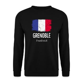 Grenoble - Unisex Pullover - Schwarz - Vorne - Alina (178cm) & Michal (187cm)