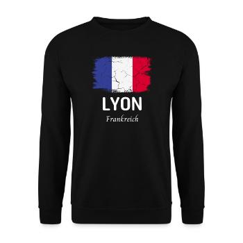 Lyon - Sweat-shirt Unisexe - noir - Devant - Alina (178cm) & Michal (187cm)