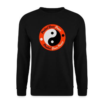 Protect Your Peace Mental Health Mindfulness - Unisex Sweatshirt - black - Front - Alina (178cm) & Michal (187cm)