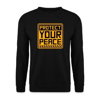 Protect Your Peace Mental Health Mindfulness - Unisex Sweatshirt - black - Front - Alina (178cm) & Michal (187cm)