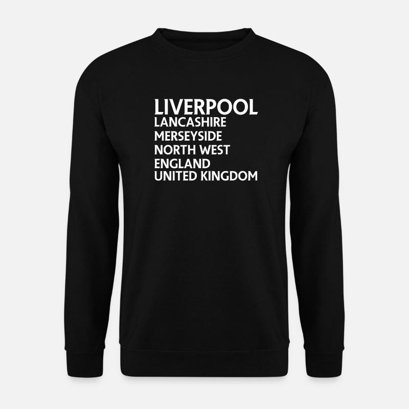 Liverpool – England Textdesign - Unisex Pullover - Schwarz