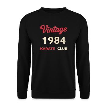 Vintage 1984 – Karate Club Retro Birth Year - Unisex Sweatshirt - black - Front - Alina (178cm) & Michal (187cm)