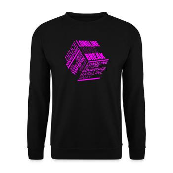 Tennis Glossar von ACE bis Slice - Unisex Pullover - Schwarz - Vorne - Alina (178cm) & Michal (187cm)