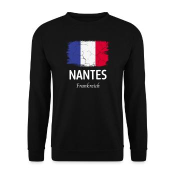 Nantes - Unisex Pullover - Schwarz - Vorne - Alina (178cm) & Michal (187cm)