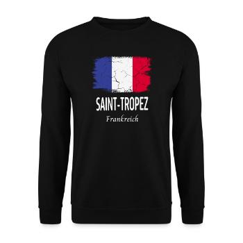 Saint-Tropez - Unisex Pullover - Schwarz - Vorne - Alina (178cm) & Michal (187cm)