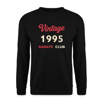 Vintage 1995 – Karate Club Retro Birth Year - Unisex Sweatshirt - black - Front - Alina (178cm) & Michal (187cm)