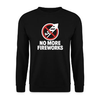 Plus de feux d’artifice – Édition du réveillon du Nouvel An - Sweat-shirt Unisexe - noir - Devant - Alina (178cm) & Michal (187cm)