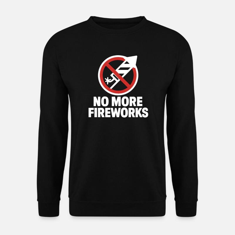 No More Fireworks – Silvester Edition - Unisex Pullover - Schwarz
