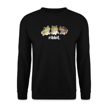 Frösche quaken lustig Froschliebhaber lustig quake - Unisex Pullover - Schwarz - Vorne - Alina (178cm) & Michal (187cm)