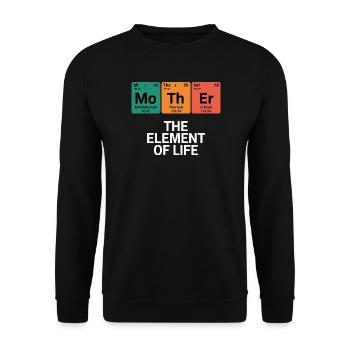 Mère : La chimie de l’élément de la vie Tableau périodique - Sweat-shirt Unisexe - noir - Devant - Alina (178cm) & Michal (187cm)