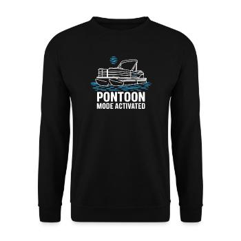 Été des bateaux pontoon activés en mode ponton - Sweat-shirt Unisexe - noir - Devant - Alina (178cm) & Michal (187cm)