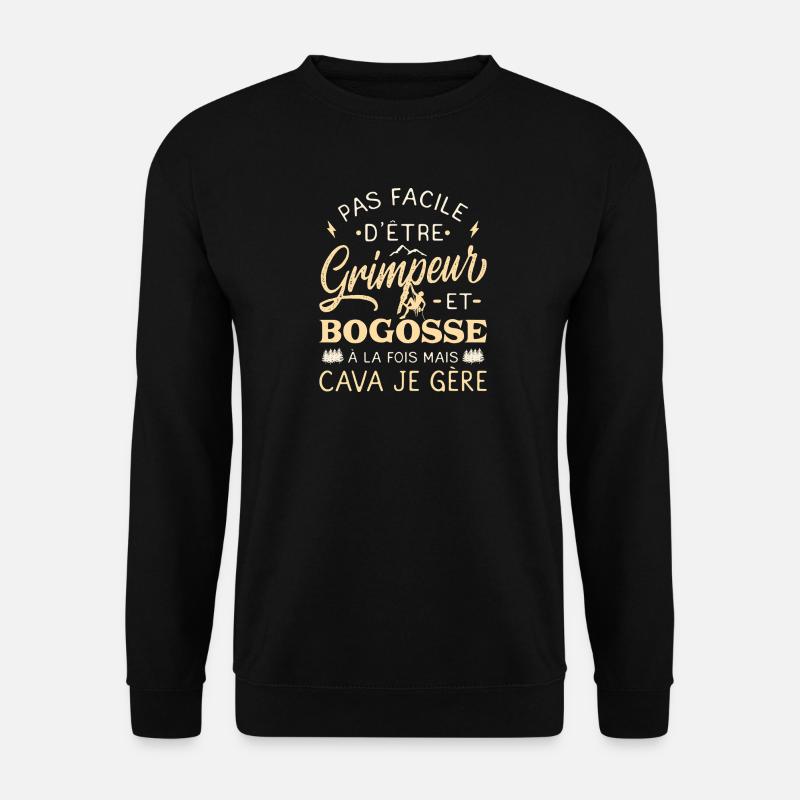 Bogosse Climber Climbing Humor - Unisex Sweatshirt - black