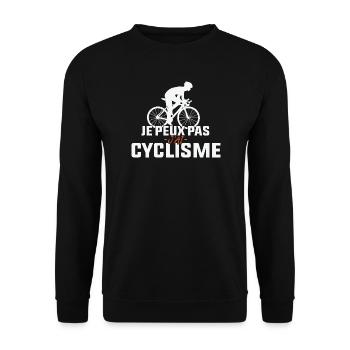 I can't I have cycling - Unisex Sweatshirt - black - Front - Alina (178cm) & Michal (187cm)