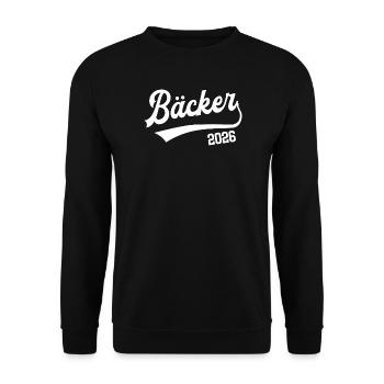 Baker 2026 Apprenticeship Profession Bakery Apprentice - Unisex Sweatshirt - black - Front - Alina (178cm) & Michal (187cm)