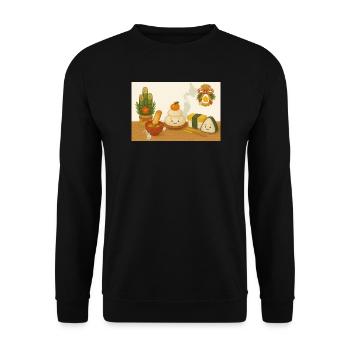 Japan - Unisex Pullover - Schwarz - Vorne - Alina (178cm) & Michal (187cm)