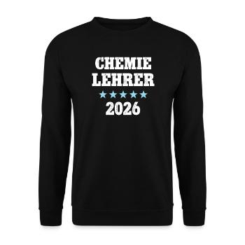 Professeur de chimie 2026 Professeur de chimie Professeur de chimie Professeur de chimie - Sweat-shirt Unisexe - noir - Devant - Alina (178cm) & Michal (187cm)