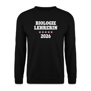Professeur de biologie 2026 Profession Professeur de biologie - Sweat-shirt Unisexe - noir - Devant - Alina (178cm) & Michal (187cm)
