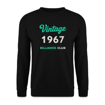 Vintage 1967 – Billiards Club Retro Birth Year - Unisex Sweatshirt - black - Front - Alina (178cm) & Michal (187cm)