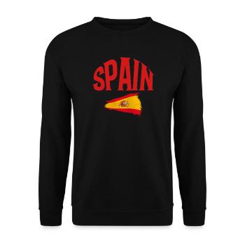 Spain - Unisex Sweatshirt - black - Front - Alina (178cm) & Michal (187cm)