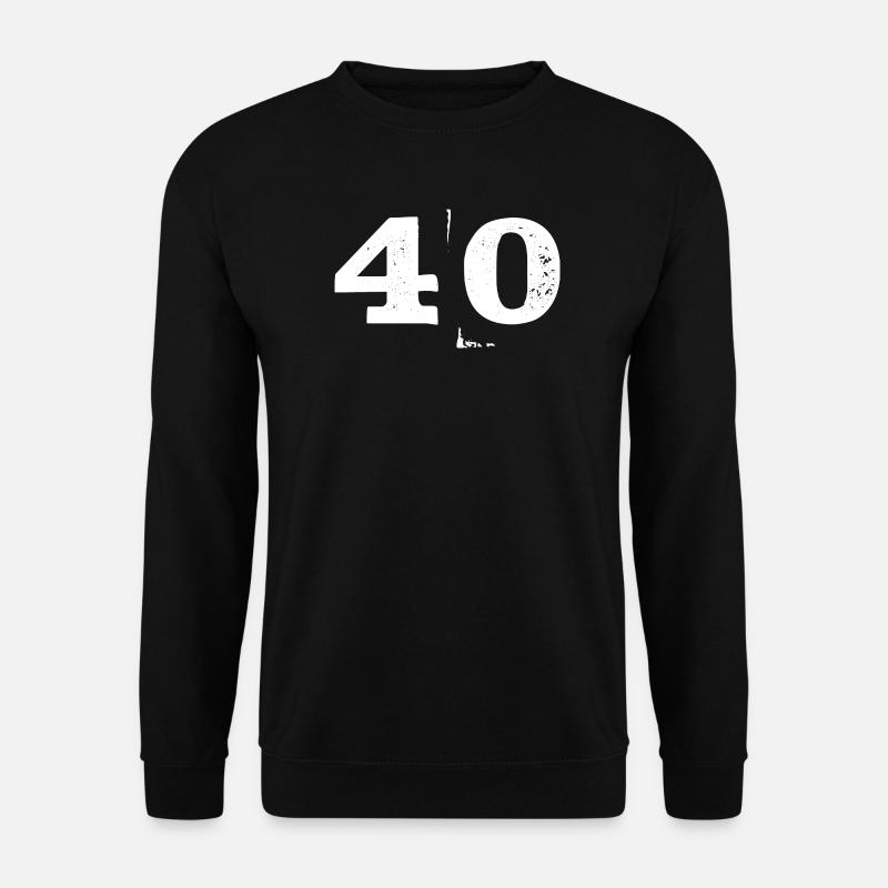 Grunge Quarante Chiffres Texture 40 - Sweat-shirt Unisexe - noir