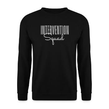 Interventions-Pflegeteam – Krankenhaus-Pflegeteam Gesundheit - Unisex Pullover - Schwarz - Vorne - Alina (178cm) & Michal (187cm)