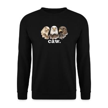 eagle croak funny eagle lover funny croak - Unisex Sweatshirt - black - Front - Alina (178cm) & Michal (187cm)