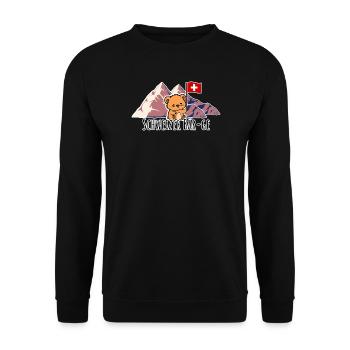 Swiss mountains, er, bears! cute Swiss bear - Unisex Sweatshirt - black - Front - Alina (178cm) & Michal (187cm)