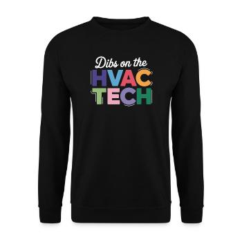 Funny HVAC Technician Saying Repair Expert - Unisex Sweatshirt - black - Front - Alina (178cm) & Michal (187cm)
