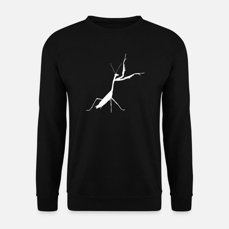 Praying mantis white - Unisex Sweatshirt - black