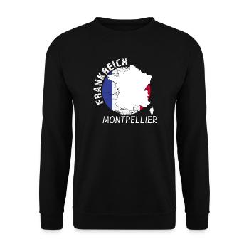 Montpellier - Unisex Sweatshirt - black - Front - Alina (178cm) & Michal (187cm)