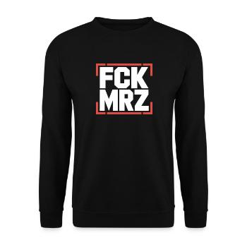 FCK MAR - Anti CDU/CSU Logo - Unisex Sweatshirt - black - Front - Alina (178cm) & Michal (187cm)