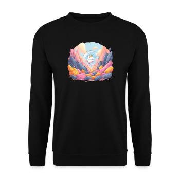 Cat ball in the colored canyon - Unisex Sweatshirt - black - Front - Alina (178cm) & Michal (187cm)