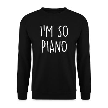 Piano Klavier - Sweat-shirt Unisexe - noir - Devant - Alina (178cm) & Michal (187cm)