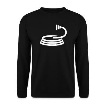 Gartenschlauch Schlauch Garten Wasser - Unisex Pullover - Schwarz - Vorne - Alina (178cm) & Michal (187cm)