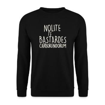 Nolite Te Bastardes Carborundorum - Unisex Sweatshirt - black - Front - Alina (178cm) & Michal (187cm)