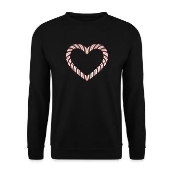 Zuckerstangenherz - Unisex Pullover - Schwarz - Vorne - Alina (178cm) & Michal (187cm)