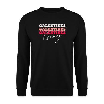 Galentines Galentines Gang Matching Mädels Liebesstimmung - Unisex Pullover - Schwarz - Vorne - Alina (178cm) & Michal (187cm)