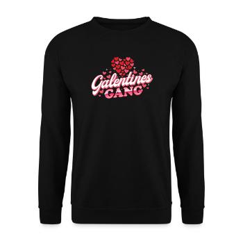 Galentines Gang Matching Look for Gals February 13 - Unisex Sweatshirt - black - Front - Alina (178cm) & Michal (187cm)