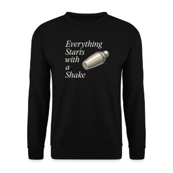 Shaker Stuck Beginner Mixologist - Unisex Sweatshirt - black - Front - Alina (178cm) & Michal (187cm)