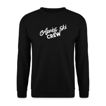 Après Ski Crew Party Vibes - Unisex Sweatshirt - black - Front - Alina (178cm) & Michal (187cm)