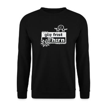 La cupidité ronge le cerveau - art phonétique - Sweat-shirt Unisexe - noir - Devant - Alina (178cm) & Michal (187cm)