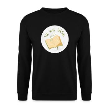 la mi läse - Unisex Sweatshirt - black - Front - Alina (178cm) & Michal (187cm)